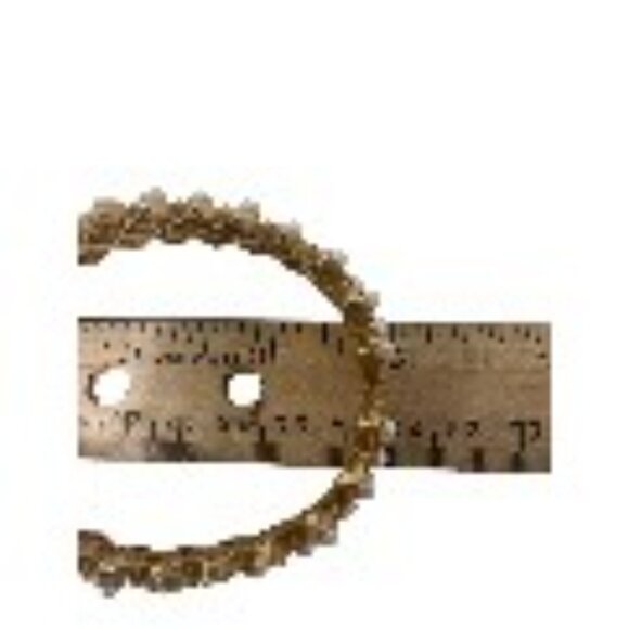 Vintage Napier Gold-Tone Pearl Bracelet With Safety Chain & Lattice Design - Picture 6 of 7